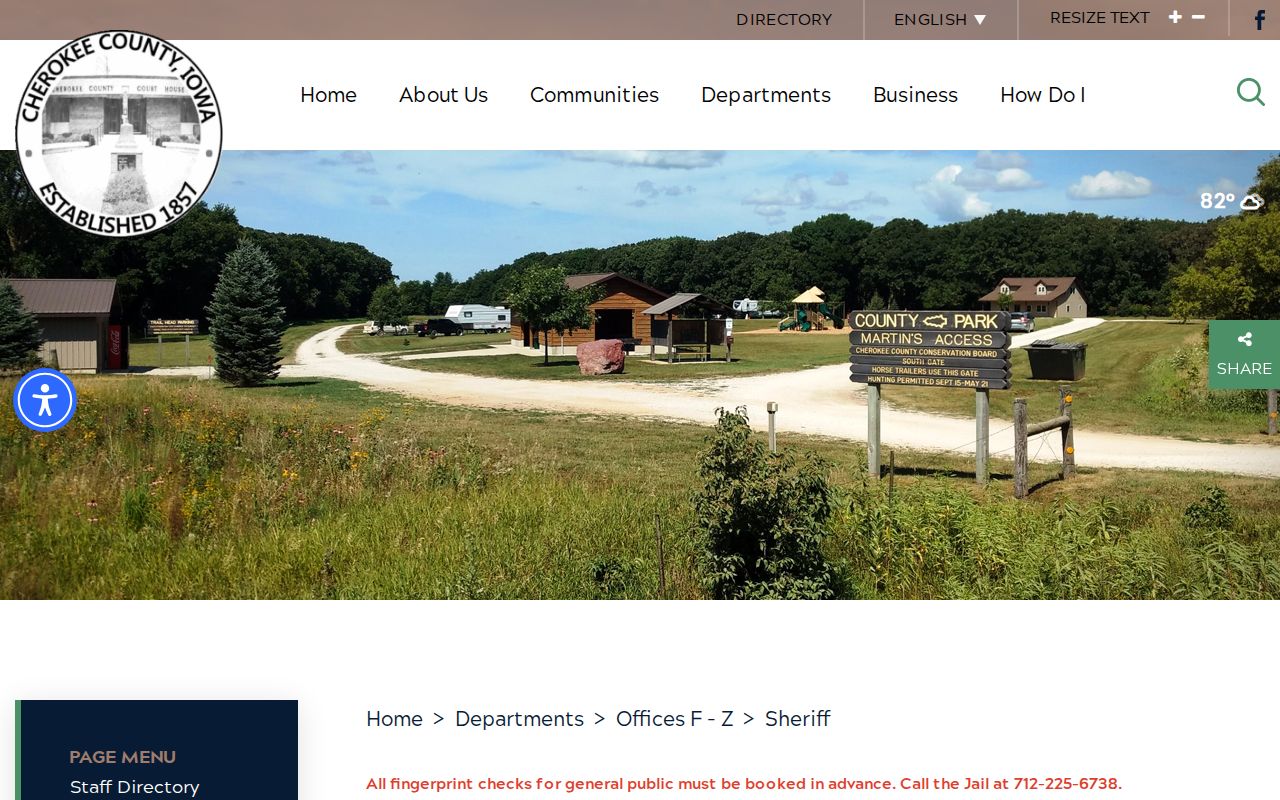 Cherokee County Sheriff official contact and law-enforcement source page